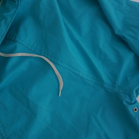 Vintage Misty Harbor Teal Plaid Lined Waterproof Raincoat Jacket M - Picture 10 of 12